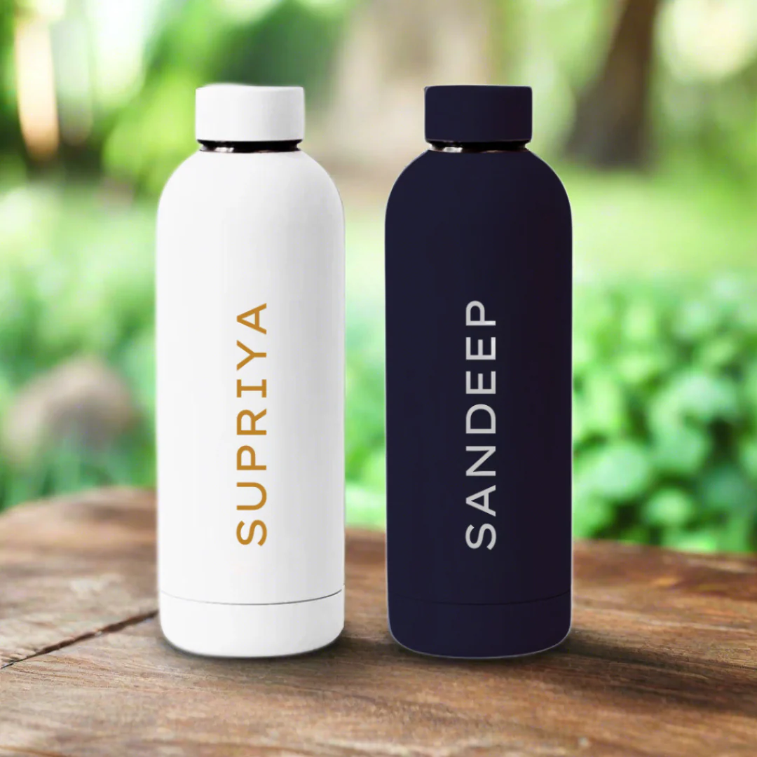 Nutcase Stainless Steel Water Bottle Double Insulated 500ml Bottles for Office Home Travel- BPA Free, Leakproof - SET OF 2 - Image 2