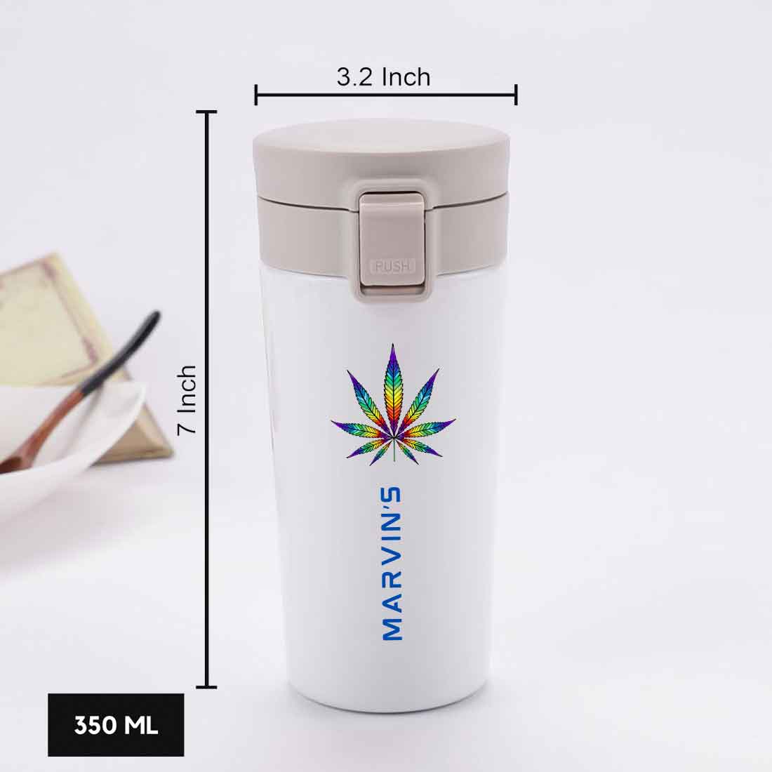 Nutcase Thermal Insulated Travel Mug with Name 380ml BPA Free Coffee Tumbler - Image 3