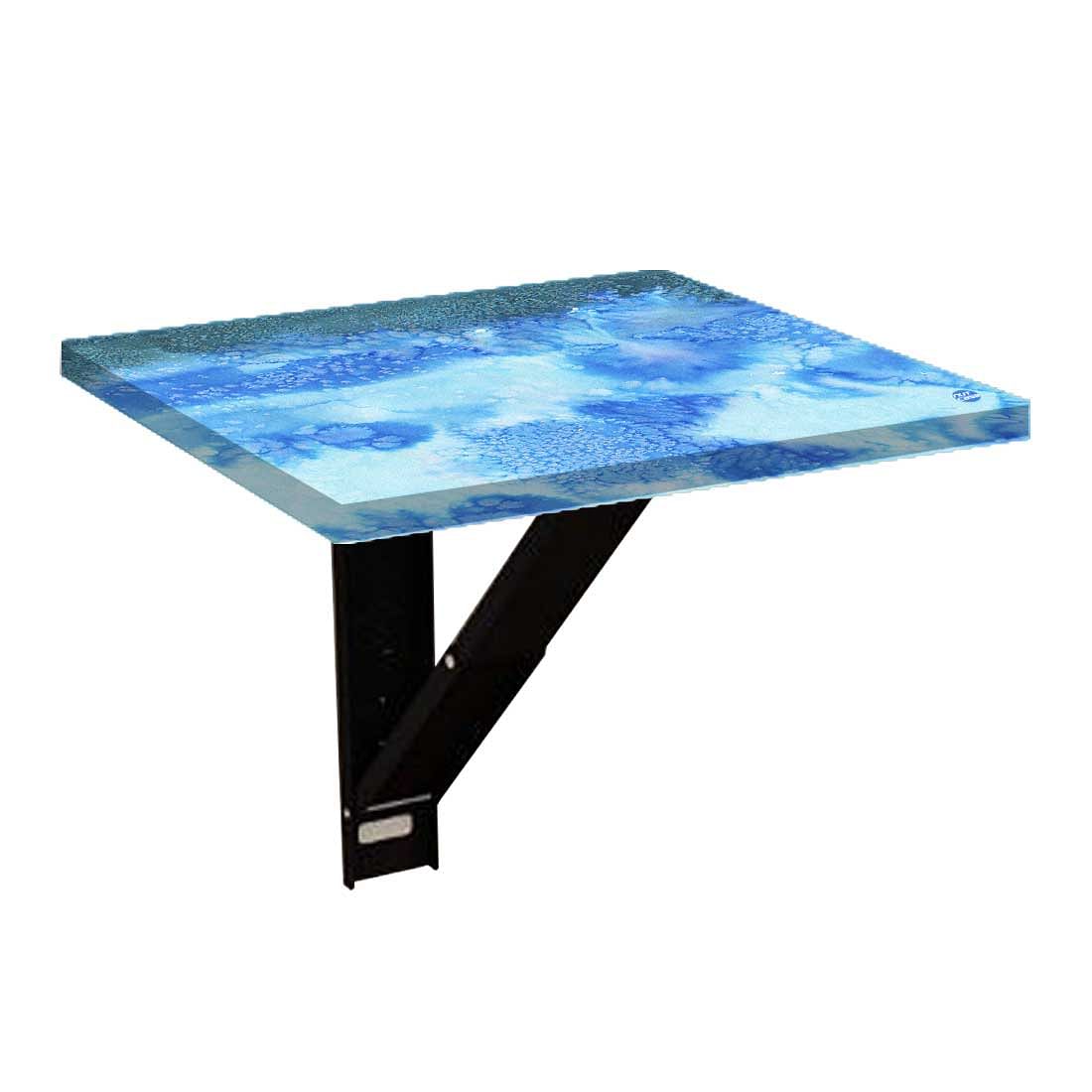 Wall Mount Night Table - Arctic Space Blue Shades Watercolor - Image 6