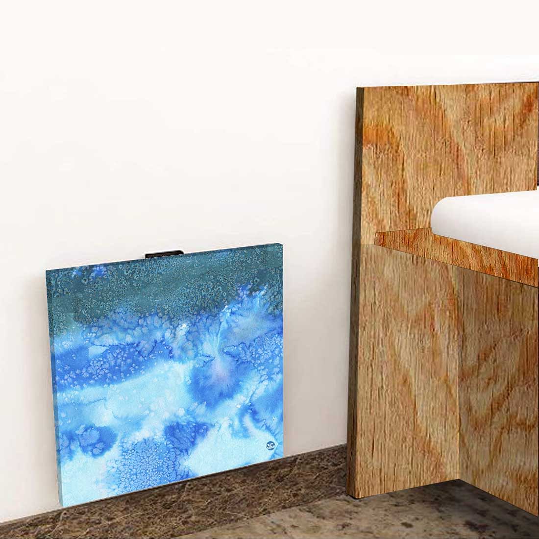 Wall Mount Night Table - Arctic Space Blue Shades Watercolor - Image 8
