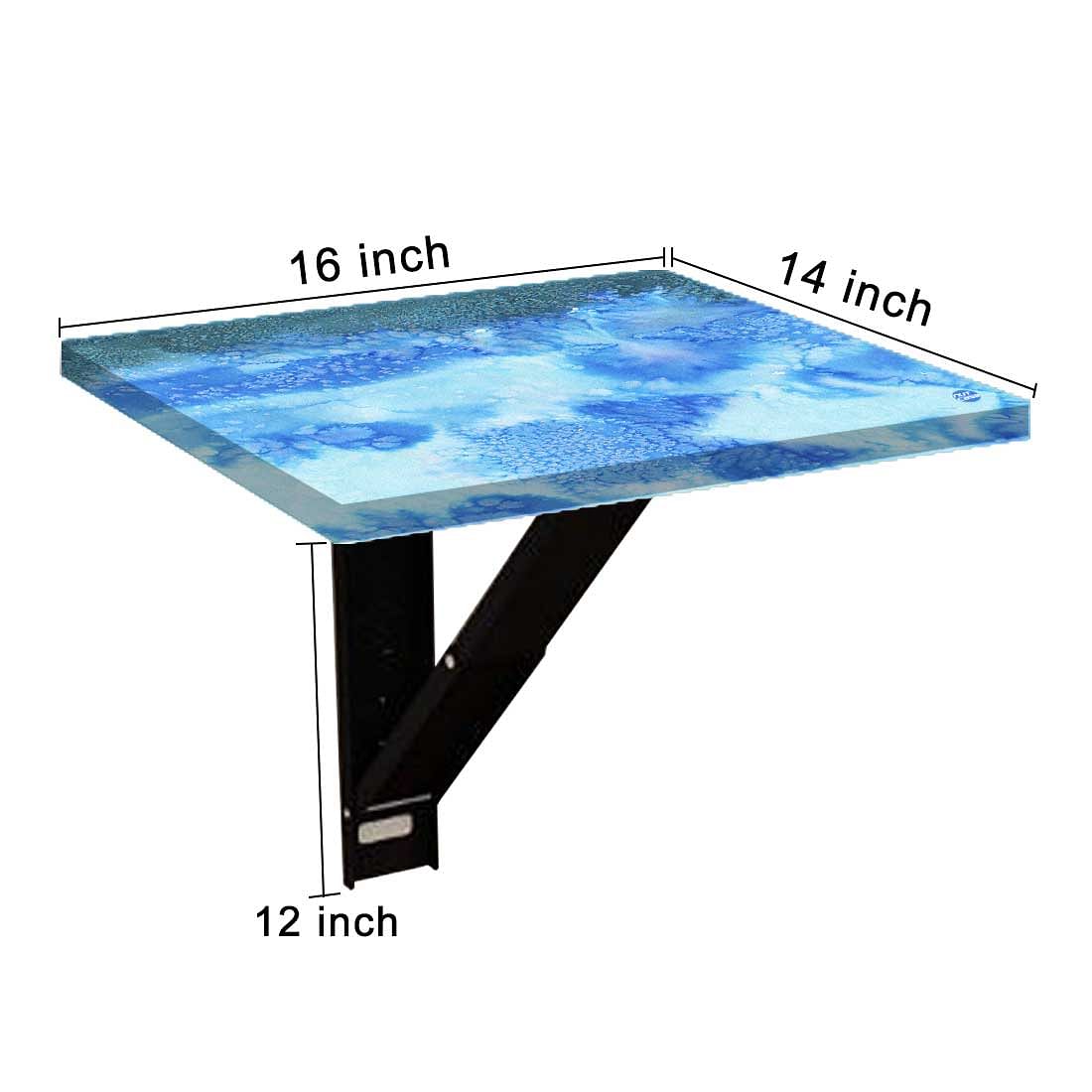 Wall Mount Night Table - Arctic Space Blue Shades Watercolor - Image 9
