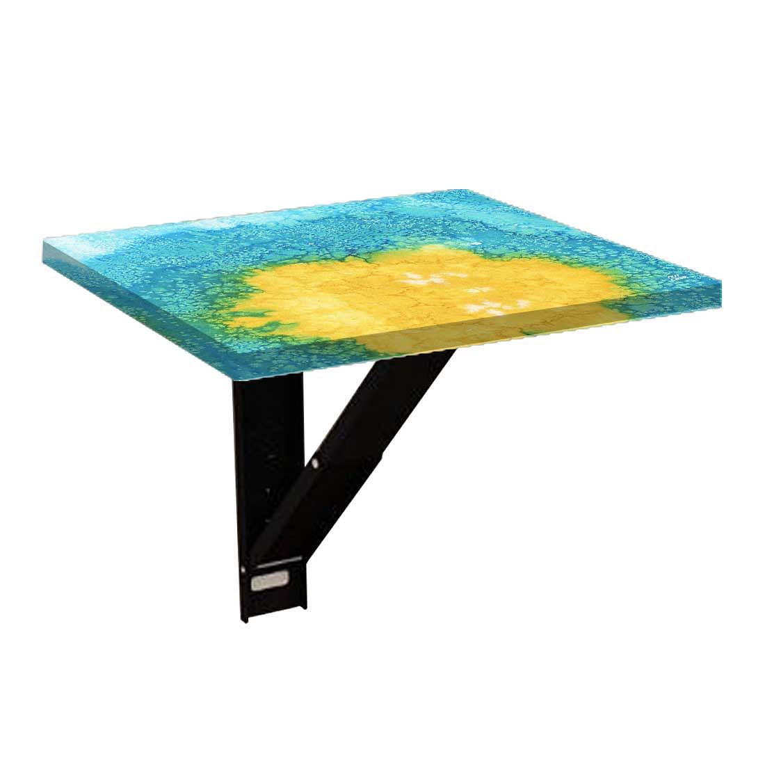 Bedside Table for Bedroom - Arctic Space Yellow Green Watercolor - Image 6