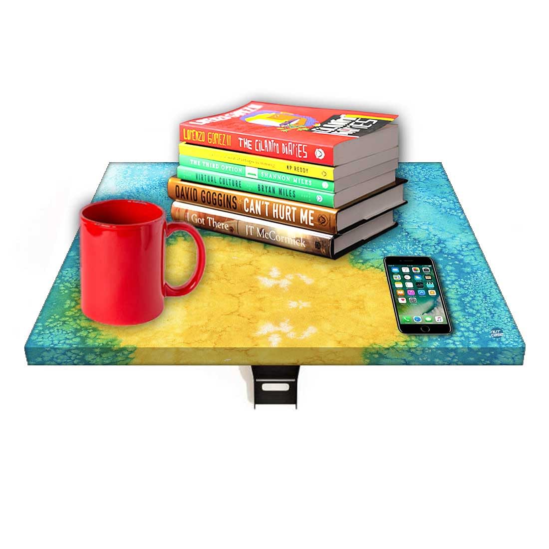 Bedside Table for Bedroom - Arctic Space Yellow Green Watercolor - Image 7