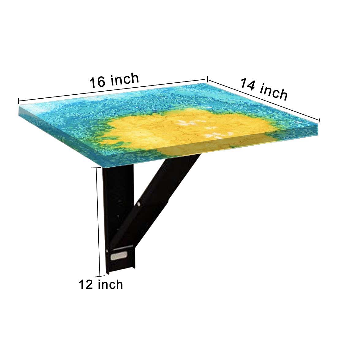 Bedside Table for Bedroom - Arctic Space Yellow Green Watercolor - Image 9