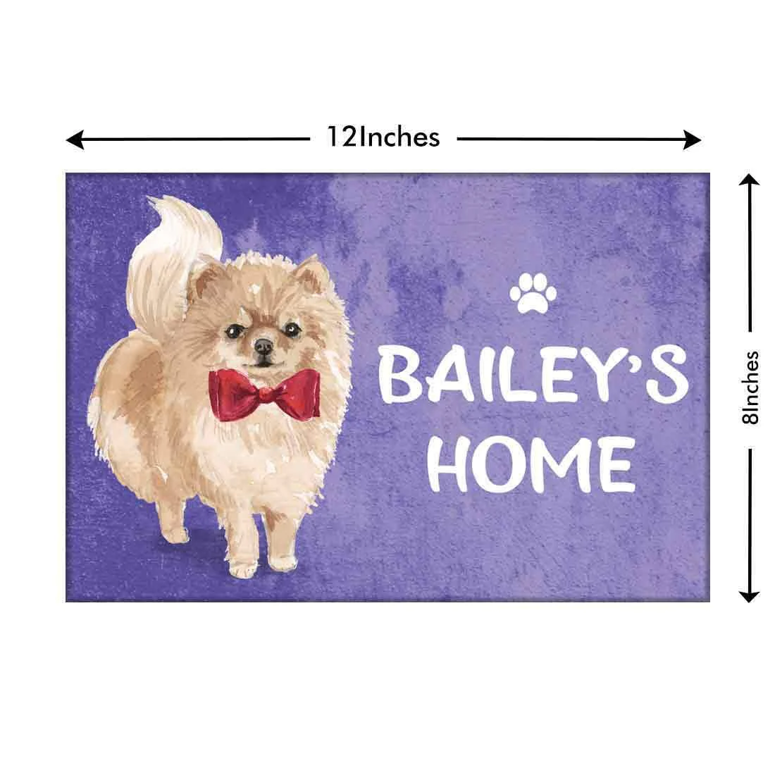 Cute Personalized Dog Name Plate -Beware Of Dog Sign - Pomeranian - Image 3