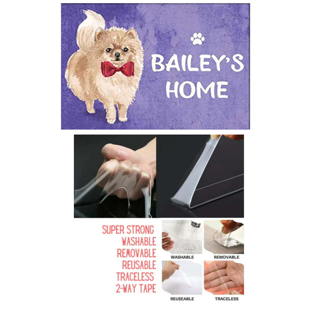 Cute Personalized Dog Name Plate -Beware Of Dog Sign - Pomeranian - Image 5