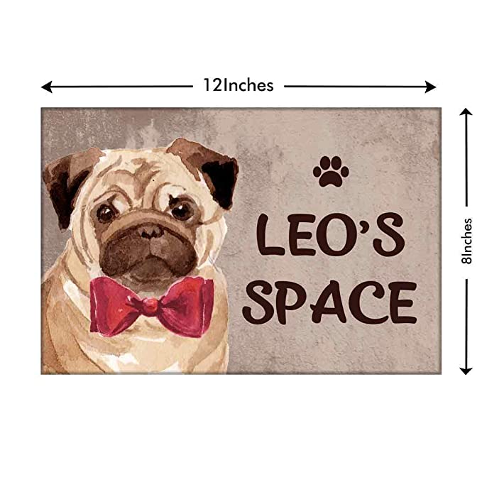 Beautiful Custom Dog Name Plate - Beware Of Dog Sign - Pug - Image 3