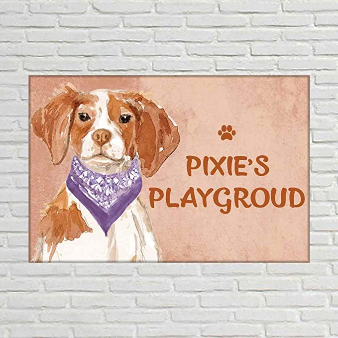 Sweet Quirky Dog Name Plate - Beware Of Dog Sign - Brittany - Image 2
