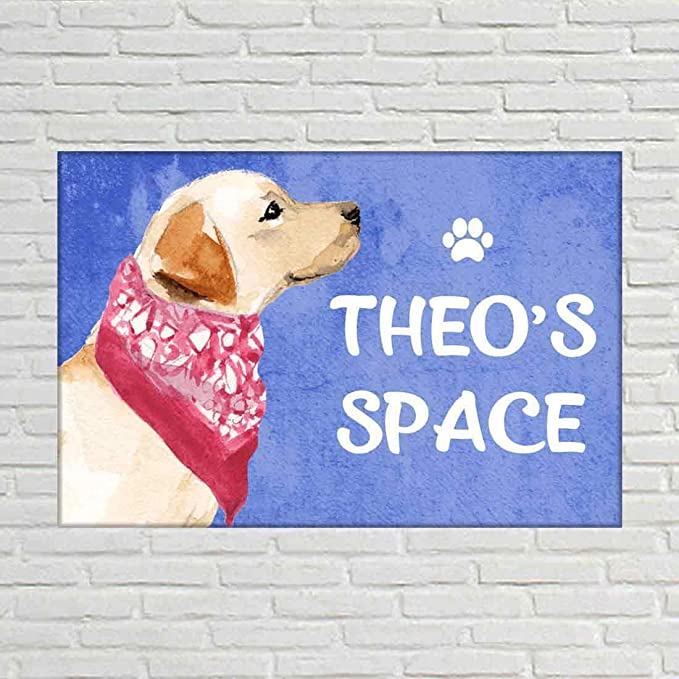 Personalized Dog Door Name Plate - Beware Of Dog Sign - Labrador - Image 2