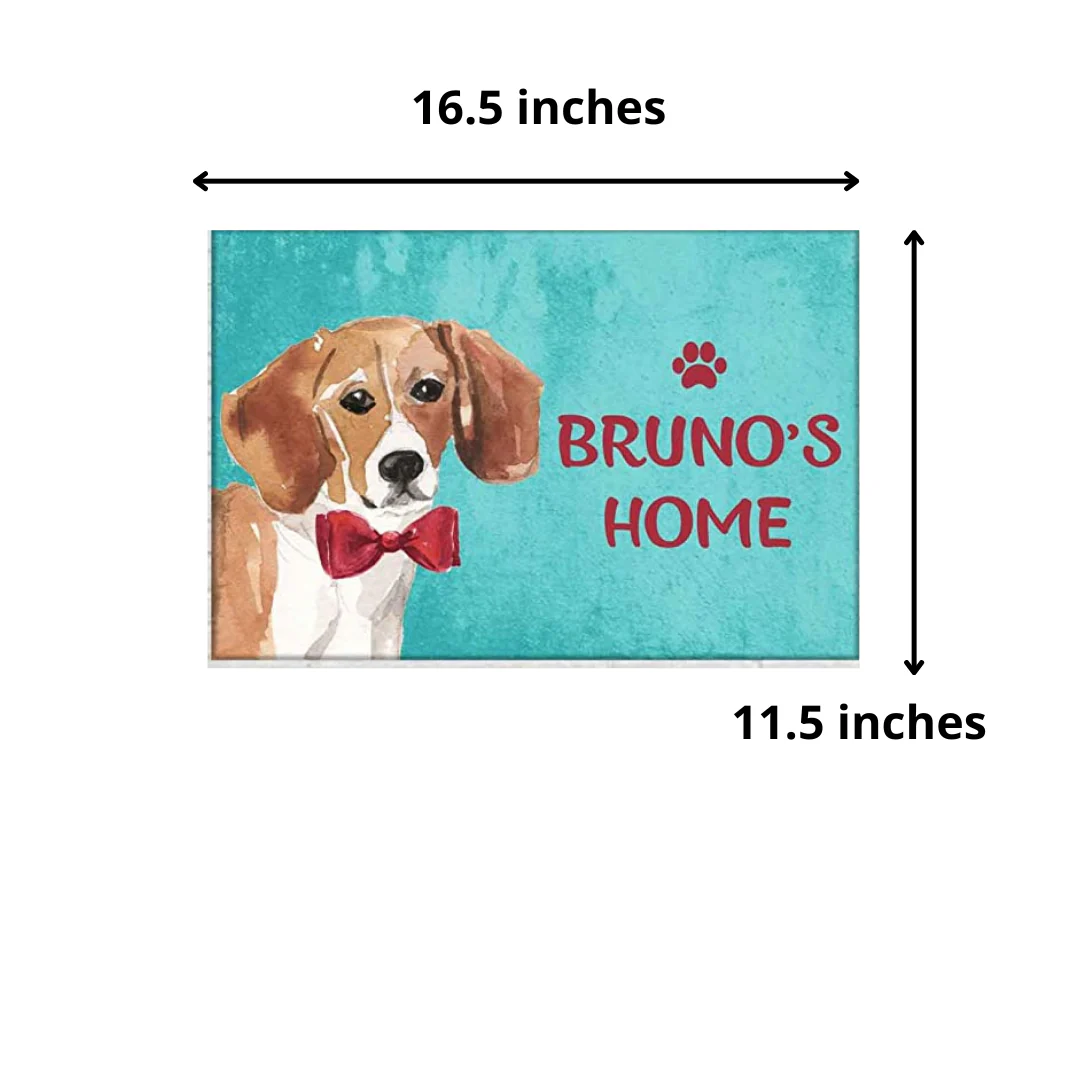 Custom Dog Door Name Plate - Beware Of Dog Sign - Cute Beagle - Image 5