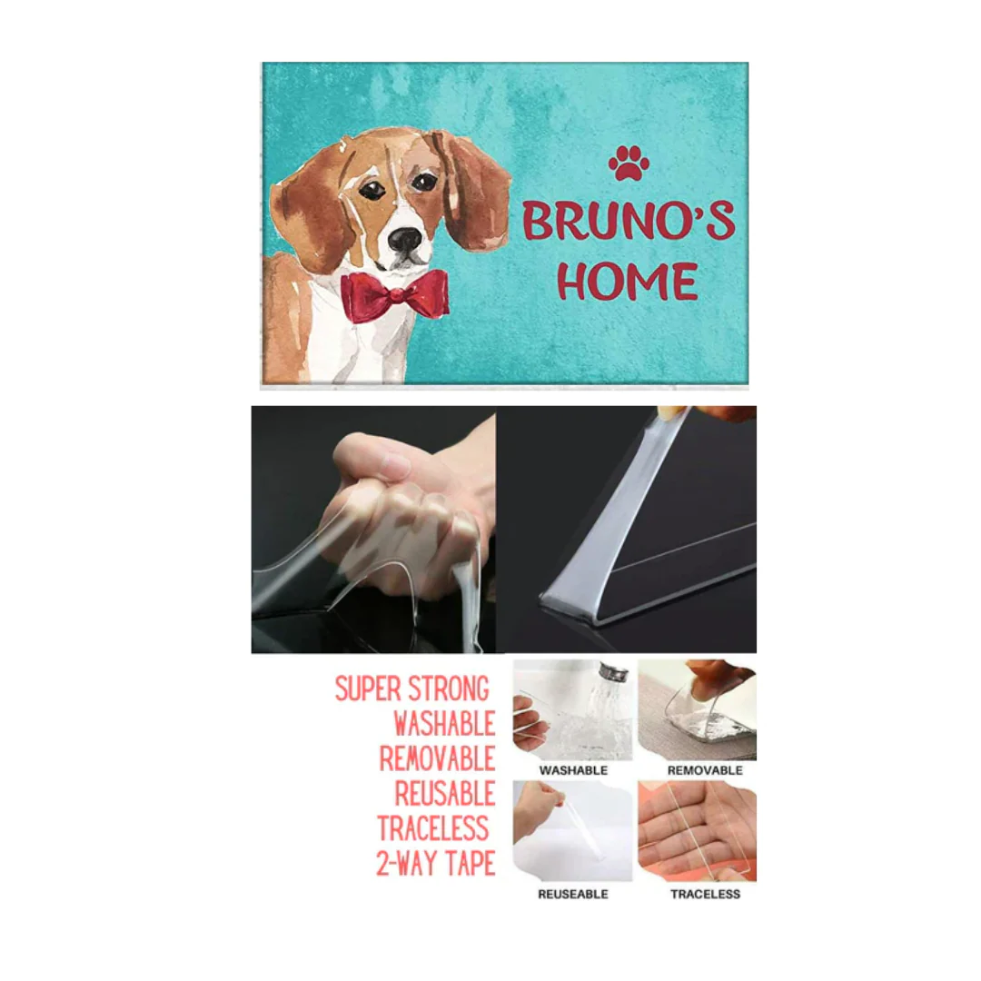 Custom Dog Door Name Plate - Beware Of Dog Sign - Cute Beagle - Image 6
