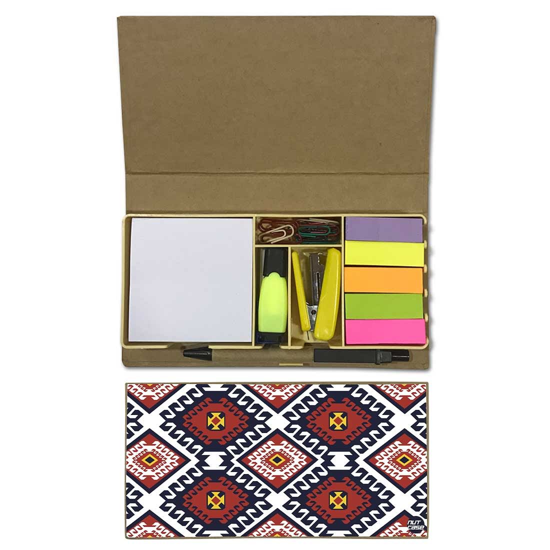 Stationery Kit Desk Organizer Memo Notepad - IKAT