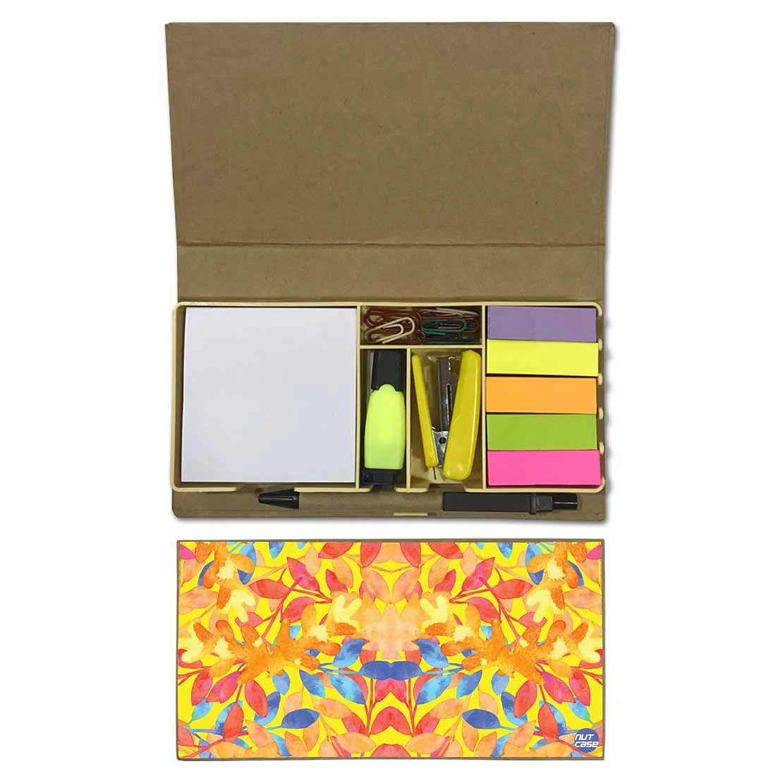 Stationery Kit Desk Organizer Memo Notepad - Sunny Florals