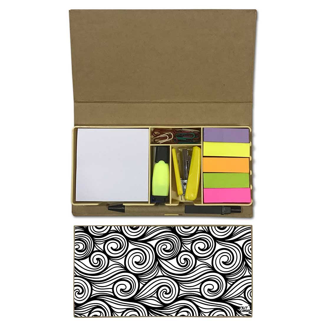 Stationery Kit Desk Organizer Memo Notepad - Black Sea