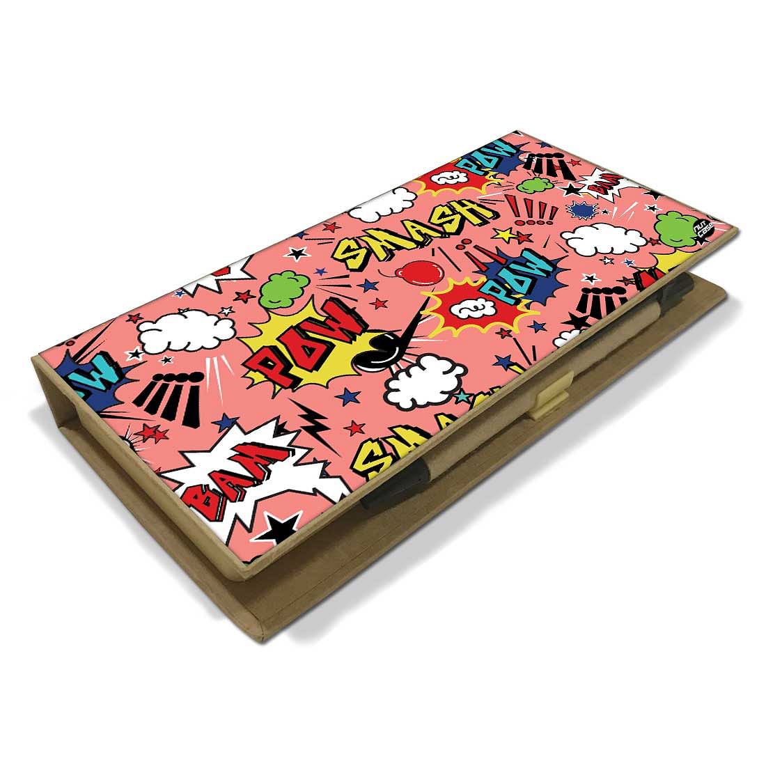 Stationery Kit Desk Organizer Memo Notepad - Comic Pop Art Pink - Image 3
