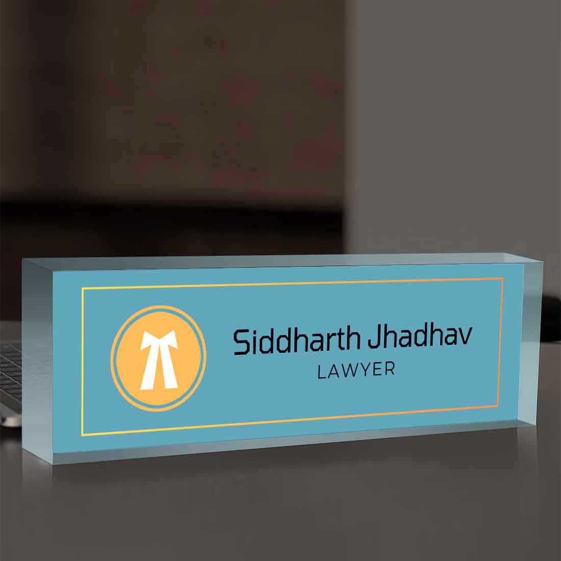 Office Desk Name Plate for Lawyer – Professional Desk Name Plate - Image 5