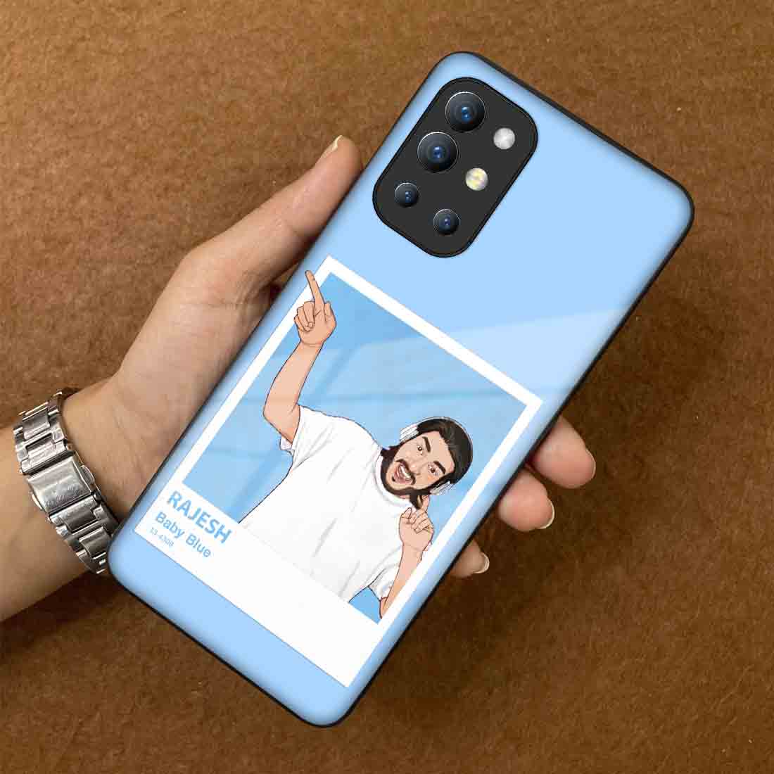 Oneplus 9R Back Cover with Camera Protection Customized Photo Mobile Case - Cartoonify From Photo - Image 3