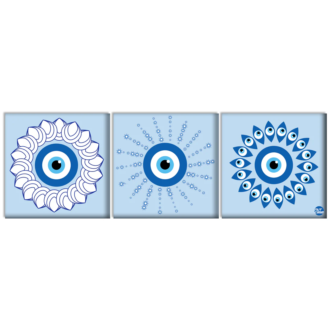 Decorative Wall Art Décor for Bedroom Dining Area Set of 3 - Evil Eye Protector - Image 10