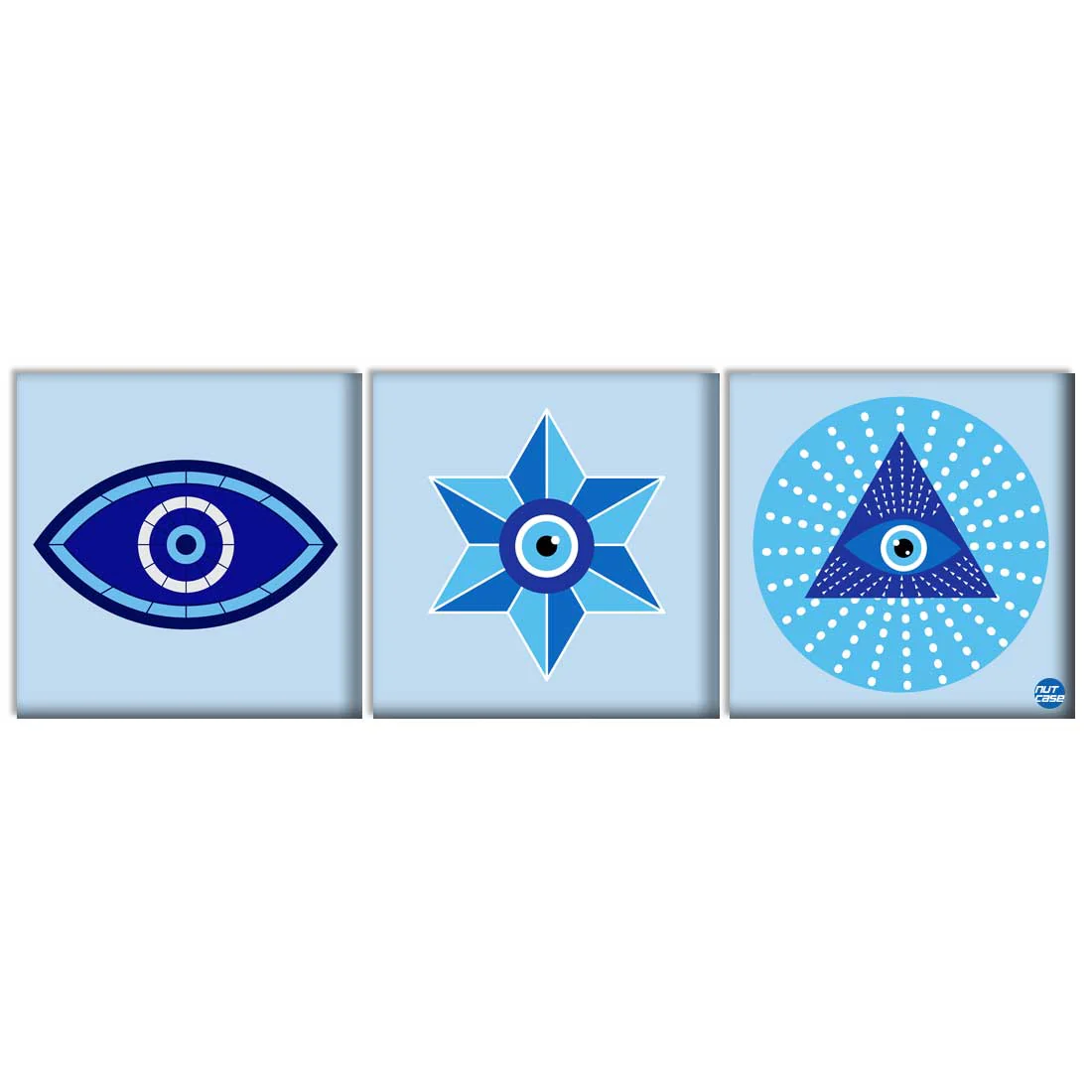 Decorative Wall Art Décor for Bedroom Dining Area Set of 3 - Evil Eye Protector - Image 12