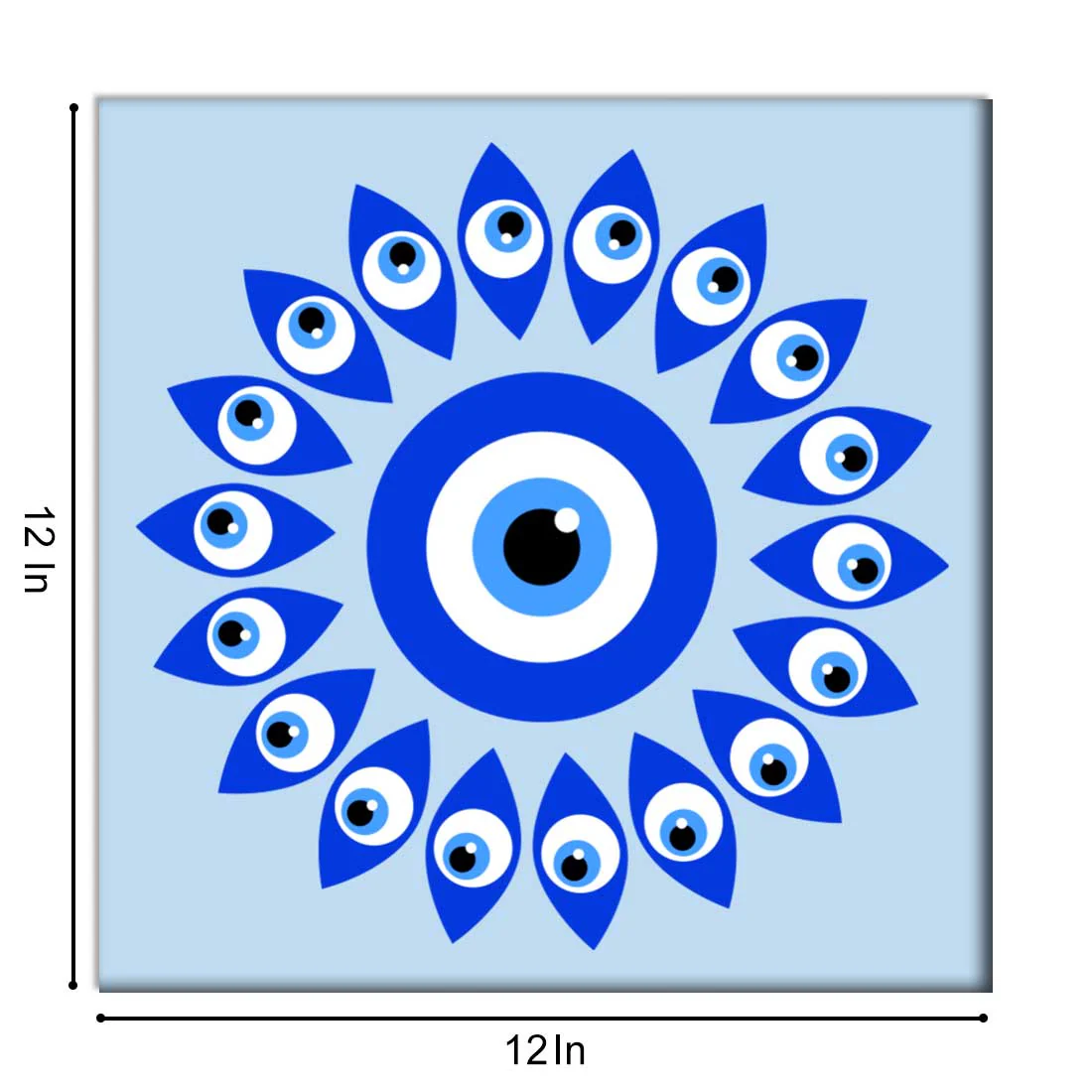 Decorative Wall Art Décor for Bedroom Dining Area Set of 3 - Evil Eye Protector - Image 4