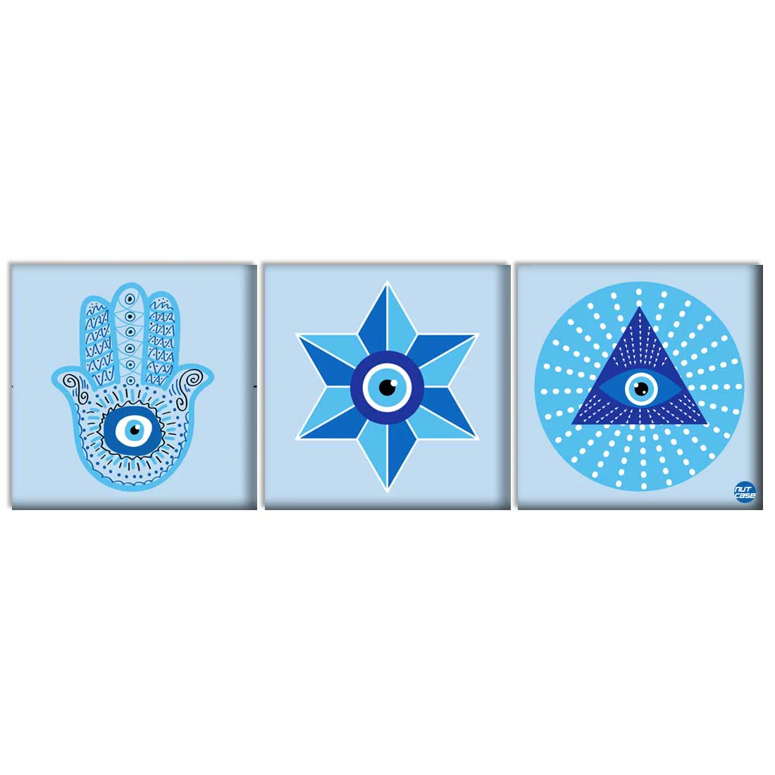 Wall Art for Bedroom Living Area Decor Hanging Set of 3 - Evil Eye Protector - Image 12