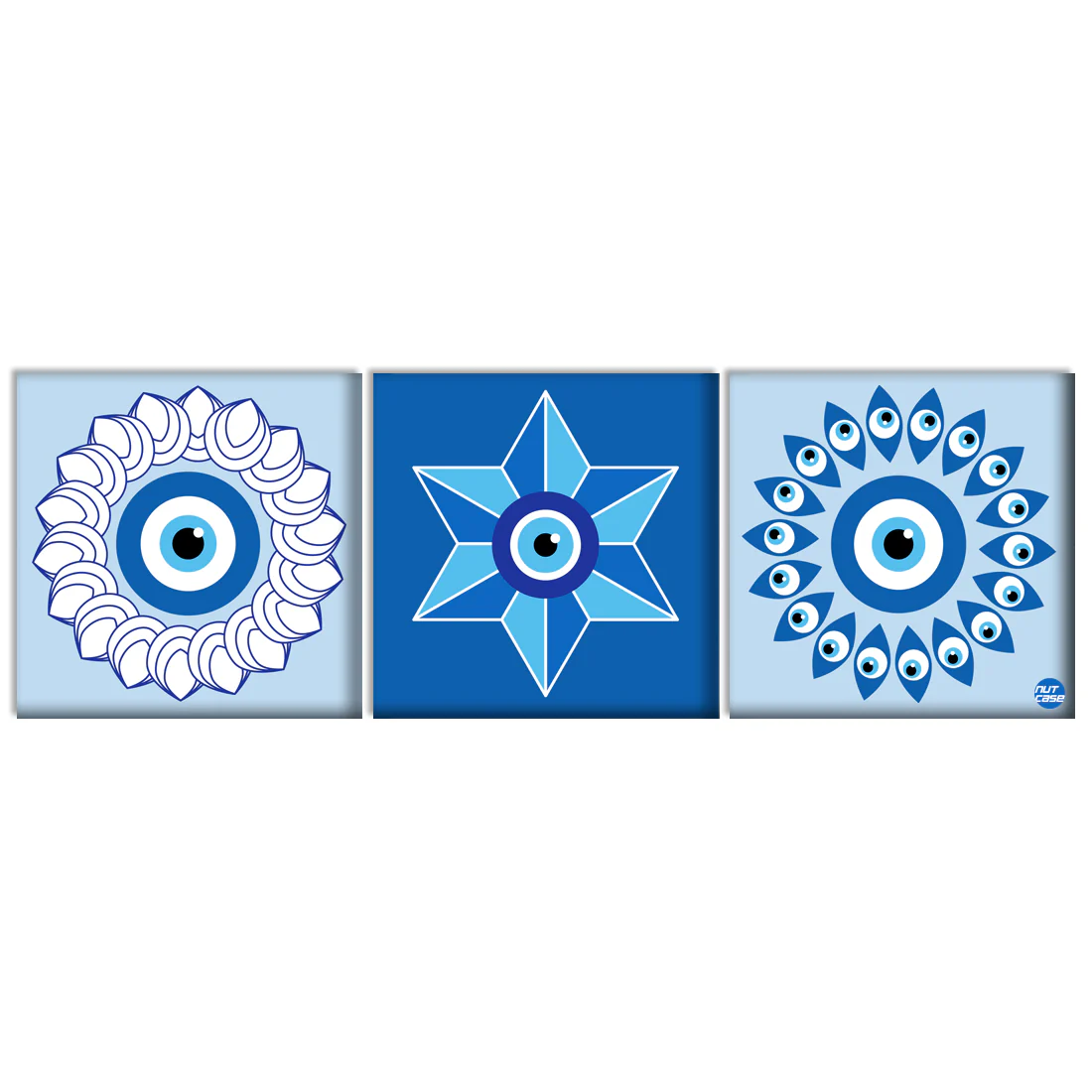 Wall Art for Bedroom Living Area Decor Hanging Set of 3 - Evil Eye Protector - Image 6