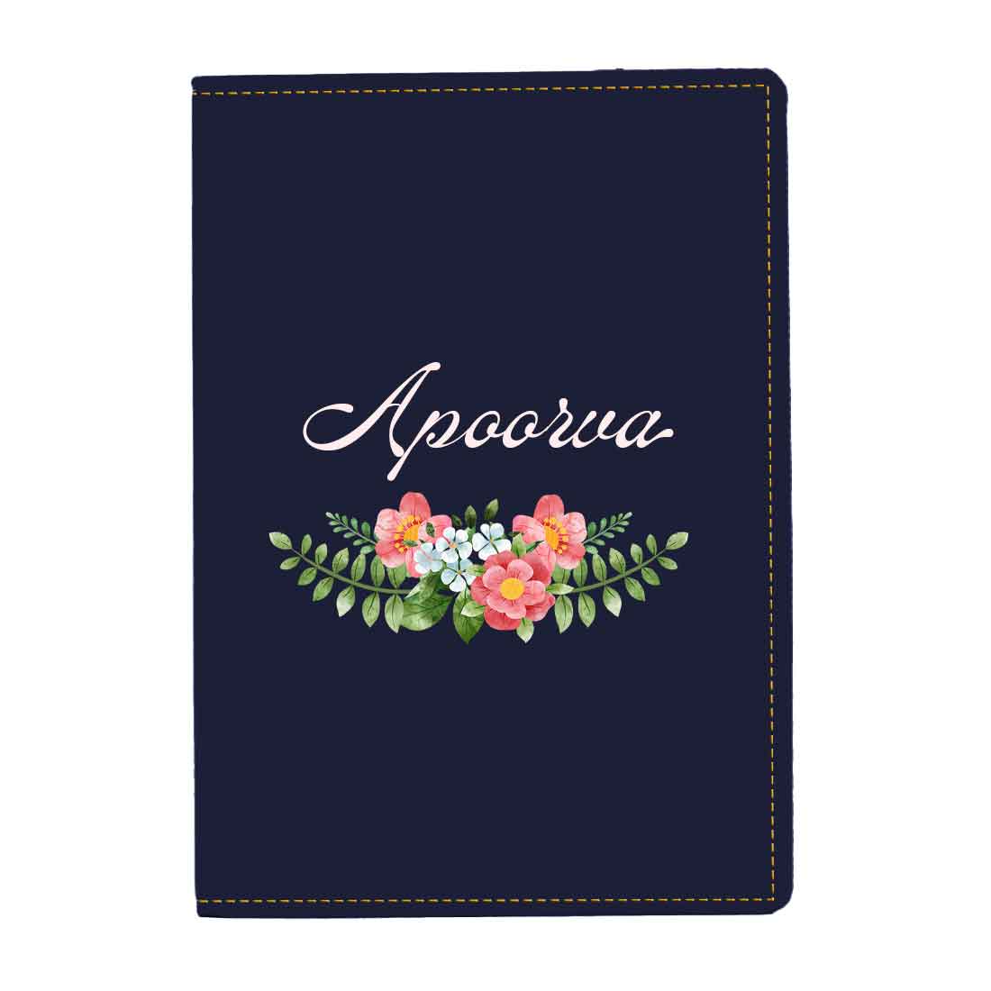 Pu Leather Customized Passport Cover and Luggage Tag Set - Floral - Image 12