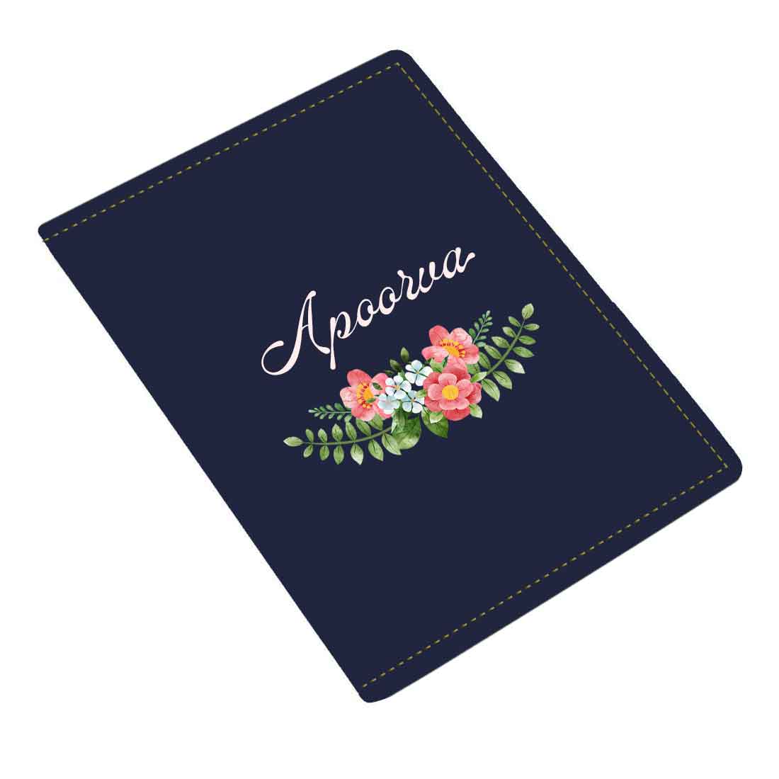 Pu Leather Customized Passport Cover and Luggage Tag Set - Floral - Image 13