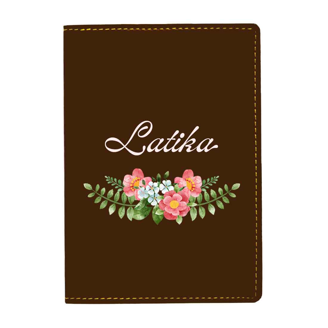 Pu Leather Customized Passport Cover and Luggage Tag Set - Floral - Image 16