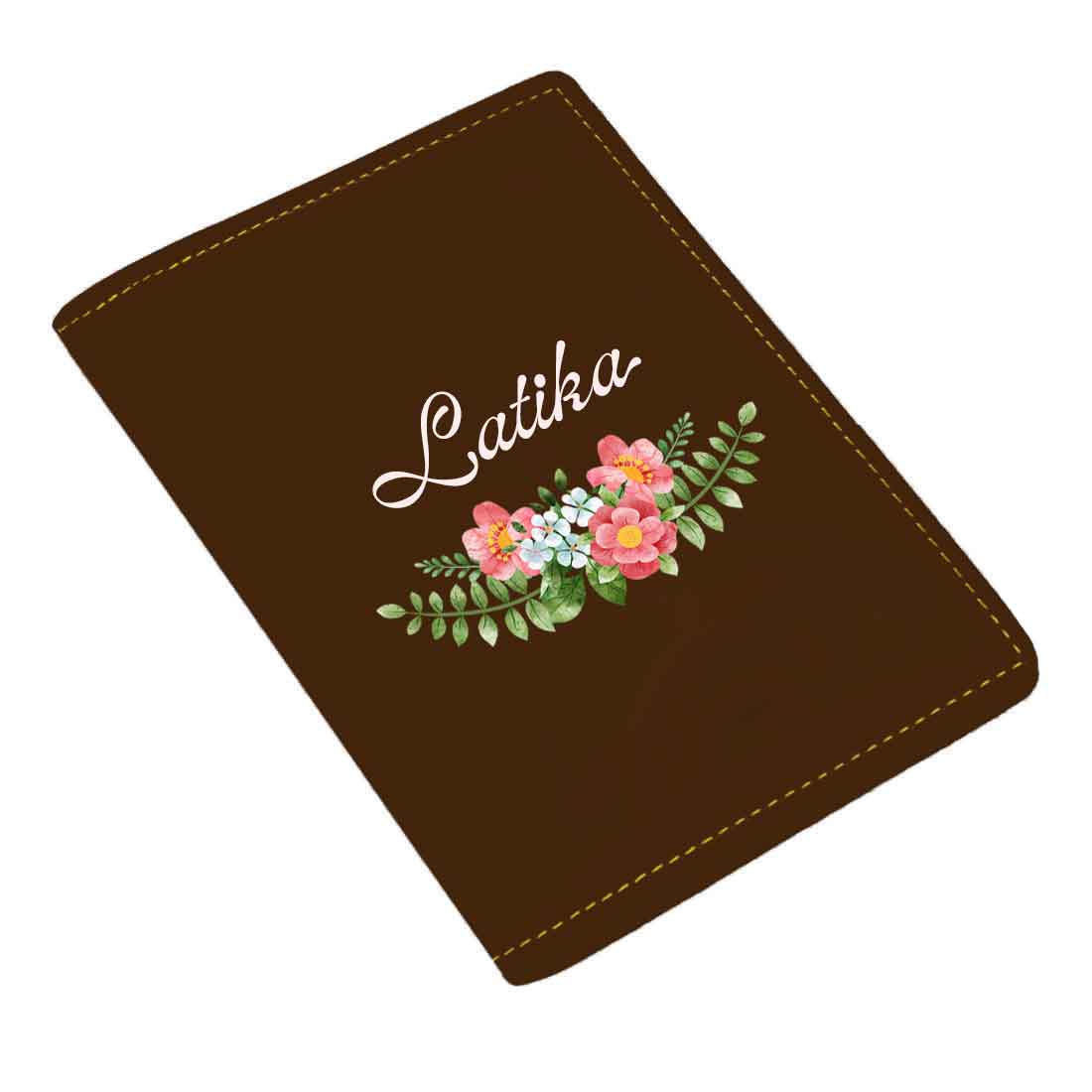 Pu Leather Customized Passport Cover and Luggage Tag Set - Floral - Image 17