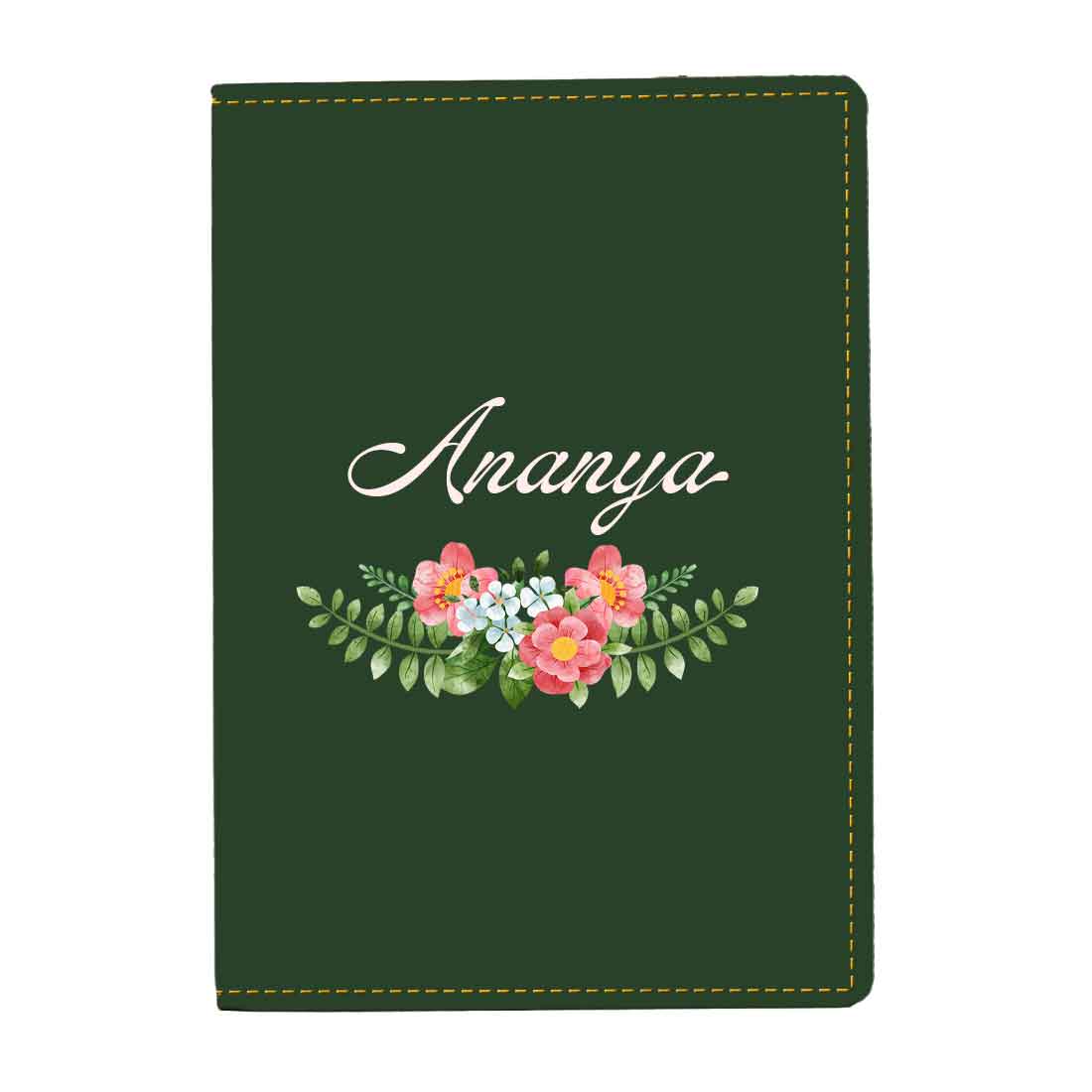 Pu Leather Customized Passport Cover and Luggage Tag Set - Floral - Image 20