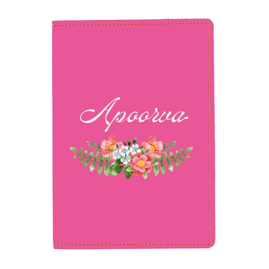 Pu Leather Customized Passport Cover and Luggage Tag Set - Floral - Image 24