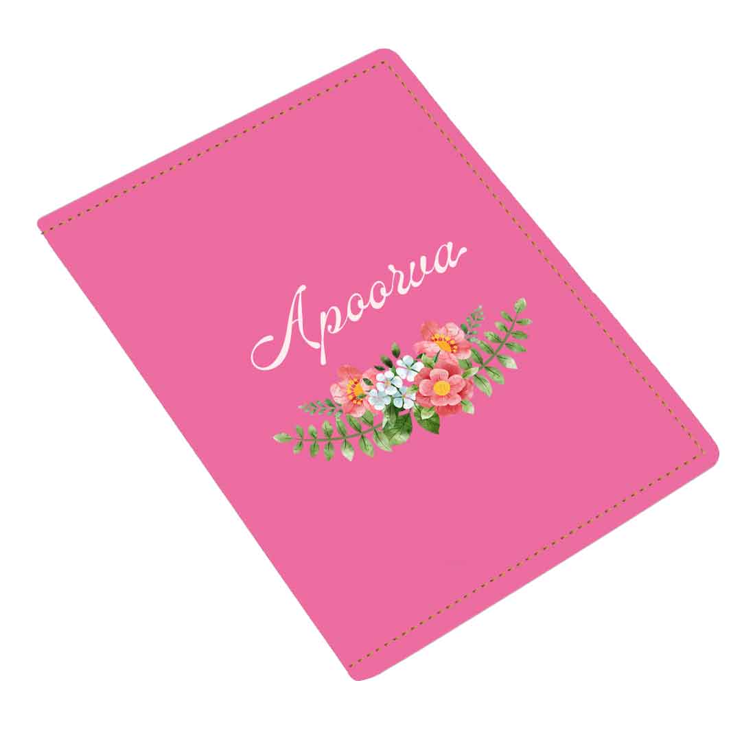 Pu Leather Customized Passport Cover and Luggage Tag Set - Floral - Image 25