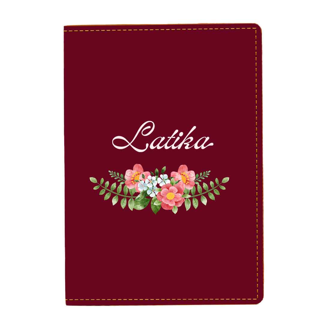 Pu Leather Customized Passport Cover and Luggage Tag Set - Floral - Image 28