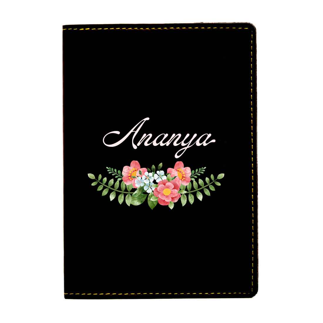 Pu Leather Customized Passport Cover and Luggage Tag Set - Floral - Image 5
