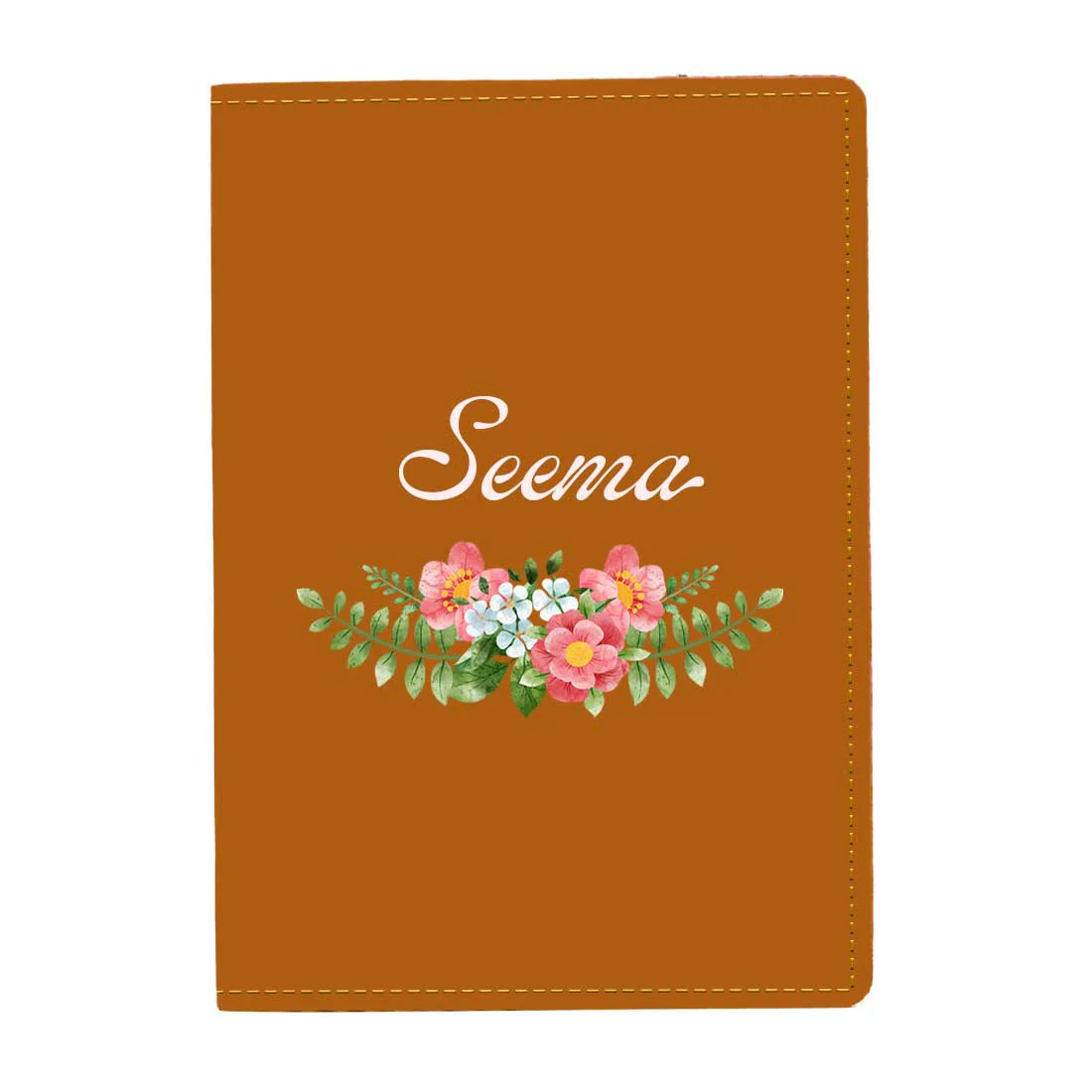Pu Leather Customized Passport Cover and Luggage Tag Set - Floral - Image 8