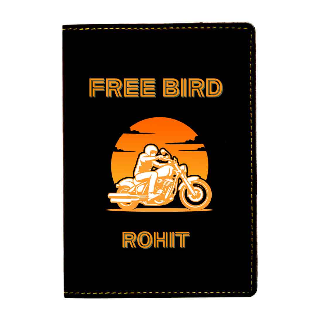 Passport Cover for Men Vegan Leather Custom Cases for Passports - Free Bird - Image 3