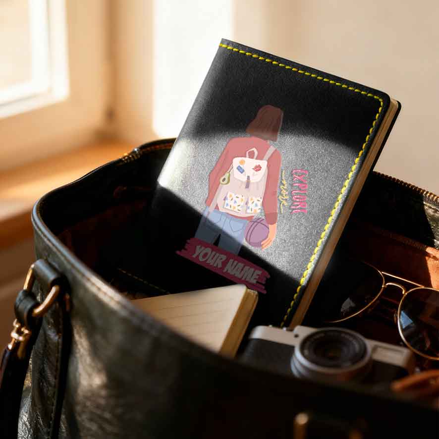 Passport Holder Women Faux Leather Custom Covers for Passports-Just Going - Image 4