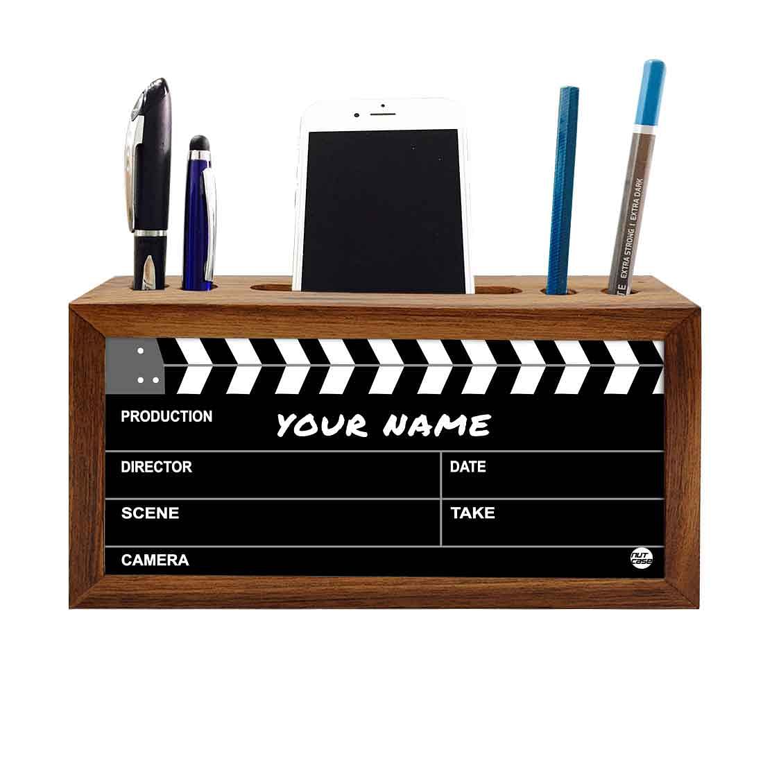 Custom-Made Wooden desk caddy - Filmy