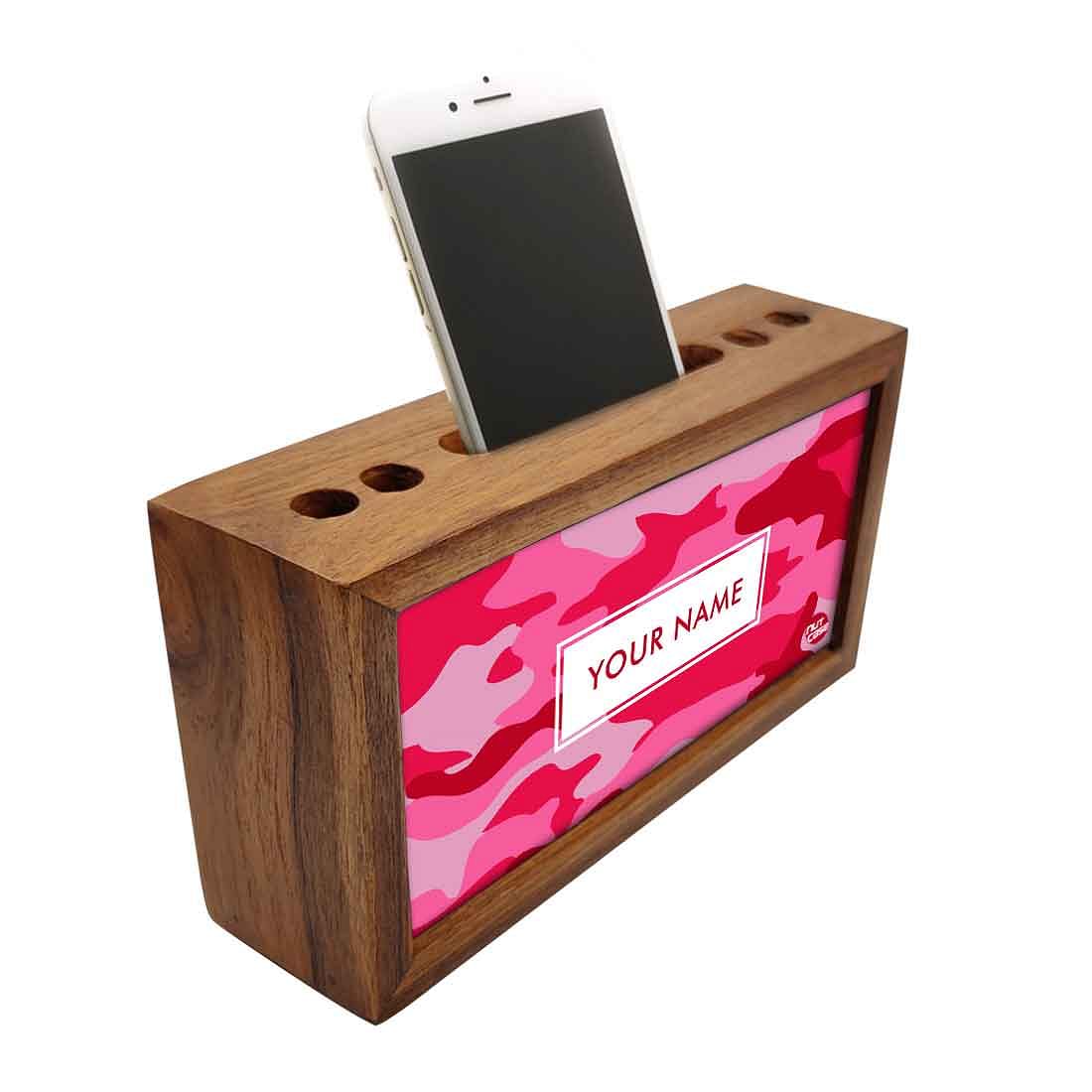Custom Wooden desk drawer organizer - Pink Camo - Image 2