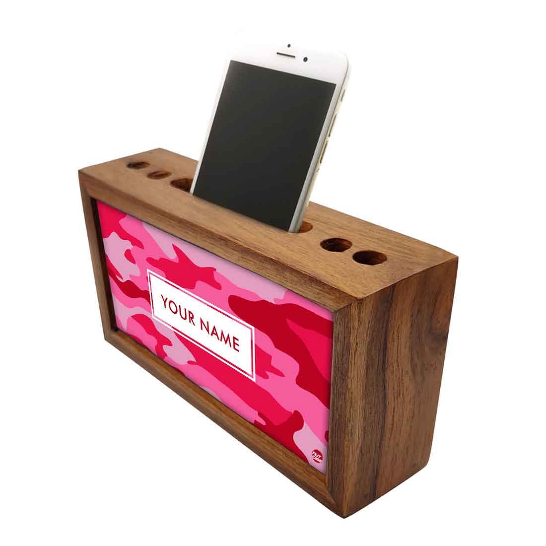 Custom Wooden desk drawer organizer - Pink Camo - Image 3