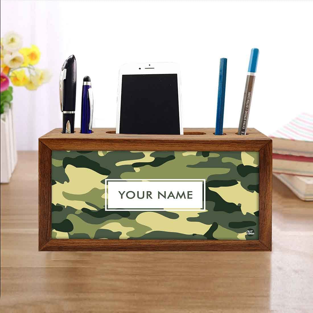 Custom-Made Wooden desktop storage drawers - Army Camo - Image 4