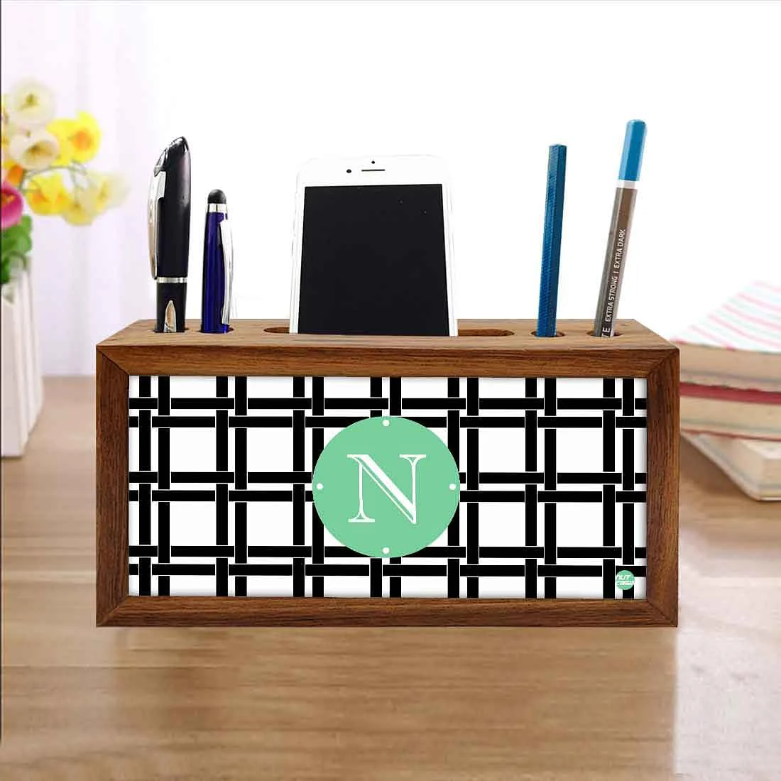 Personalized Wood desk accessories - Checkbox Black - Image 4