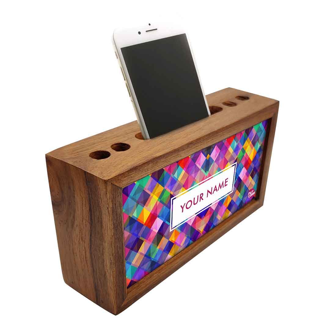 Customized Small Wooden desk organizer - Colorful Checkbox - Image 2