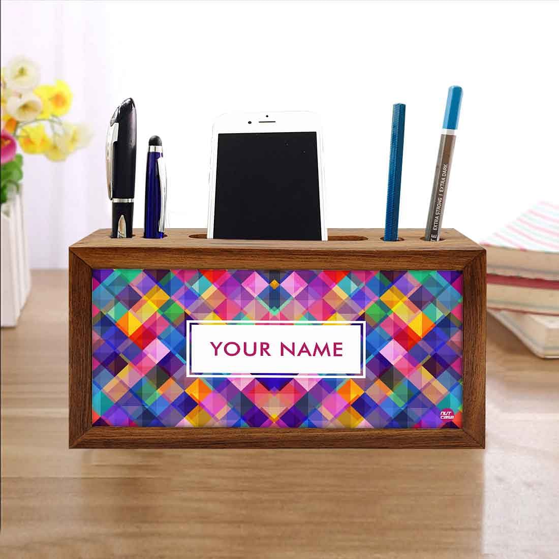 Customized Small Wooden desk organizer - Colorful Checkbox - Image 4