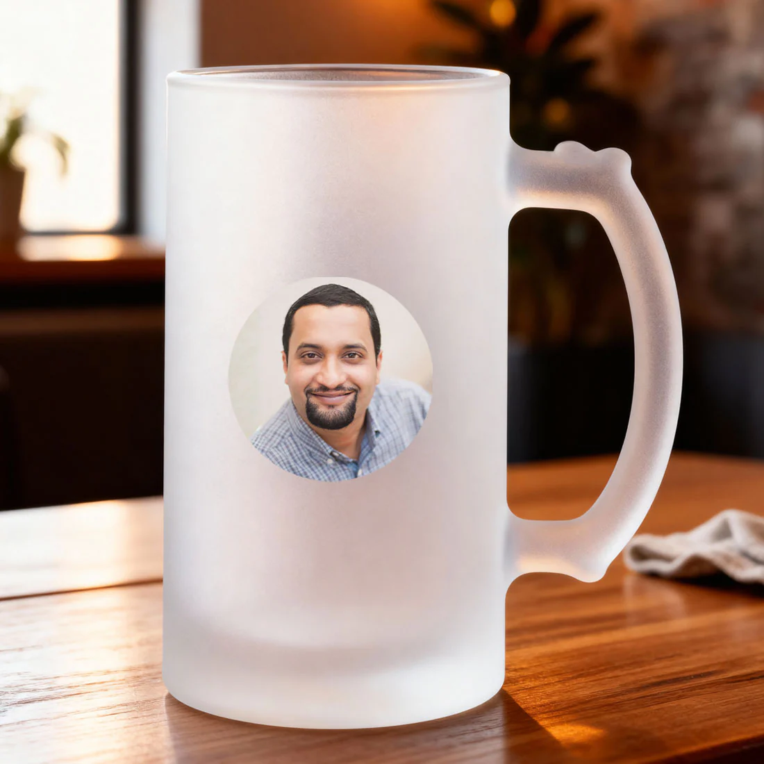 Customized Beer Mug Glass - Add Your Photo - Image 4