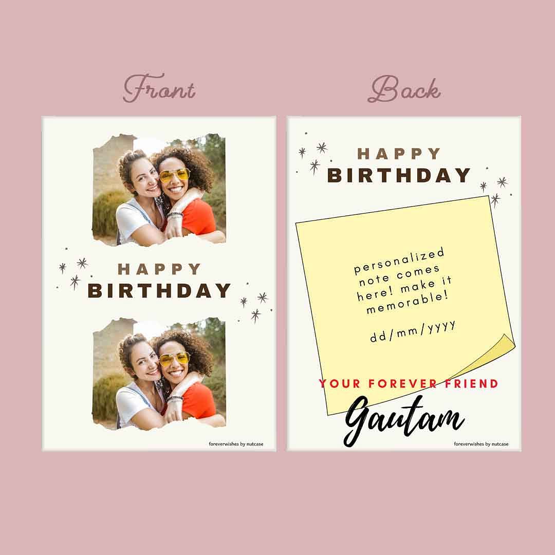 Personalised Best Friend Birthday Cards - Happy Birthday 0004 - Image 3
