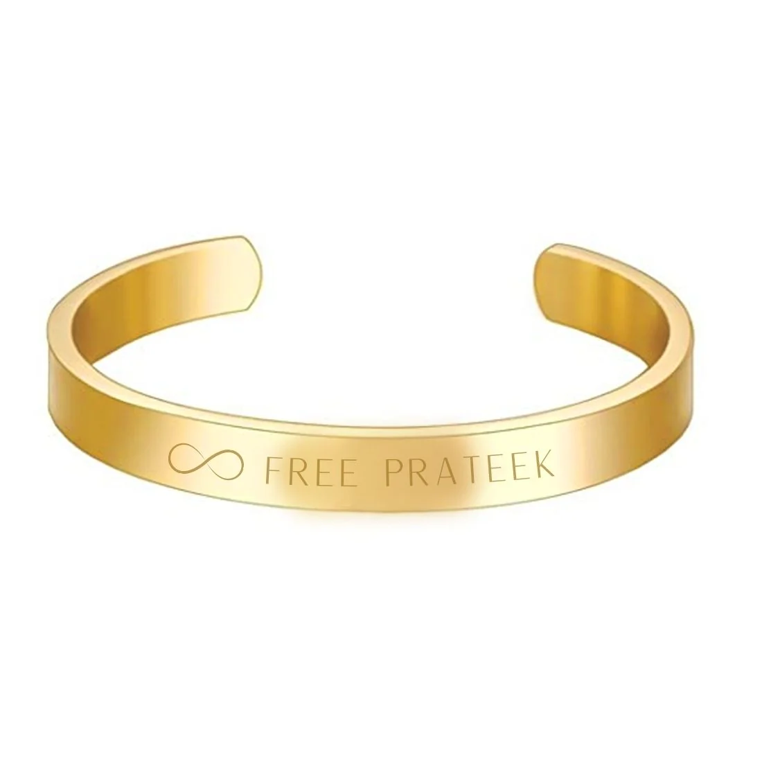 Engraved Personalised Bracelets Kada With Name for Men Women  - Rose Gold Plated/Black Rhodium/Gold Plated - Infinity - Image 14
