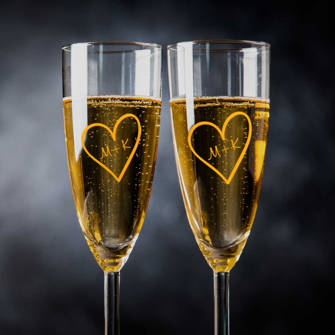Personalised Champagne Glasses Flute Glass Set of 2  Anniversary Gift Idea  - Sweethearts - Image 5