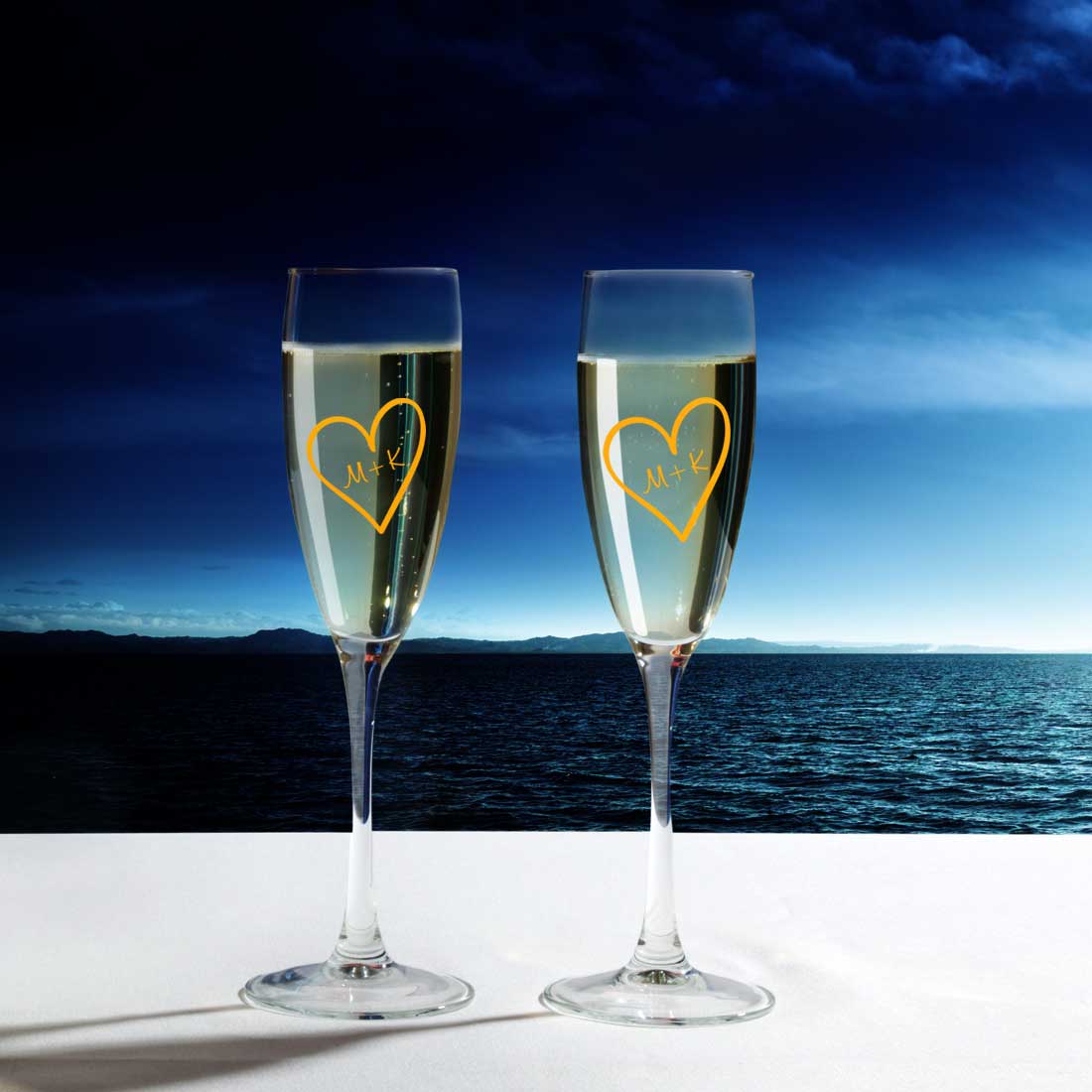 Personalised Champagne Glasses Flute Glass Set of 2  Anniversary Gift Idea  - Sweethearts - Image 9